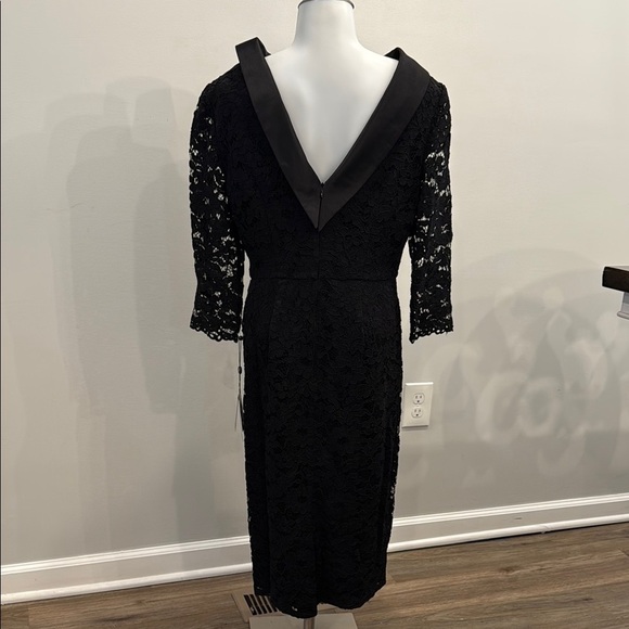 Adrianna Papell 6 Roll Neck Black Sheath Dress - Picture 4 of 11